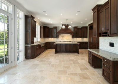 Large kitchen in new construction home - Ceramic & Porcelain Tile Page